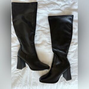 Lulus Elegant Black Knee-High Women's Boots
